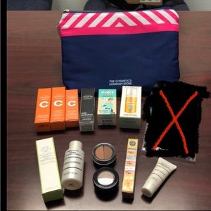 New! Lot of Premium Brand Beauty Samples w/ Cosmetics Bag